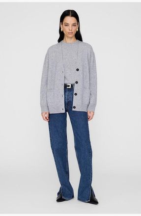 Anine Bing Jackson Cardigan in Medium Heather Grey at Nordstrom, Size X-Small