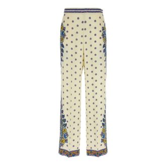 Etro Pantalon met Medaillonmotief - Dames - Wijde Broeken - Veelkleurig - S - Broeken