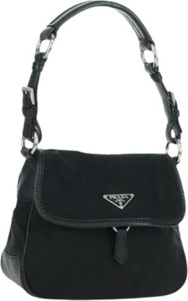 Prada Pre-owned Vintage Handtas - Dames - Vintage Schoudertas - Zwart - ONE Size - Leer - Vintage