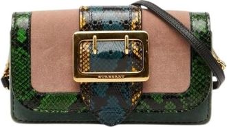 Burberry Pre-owned Cross Body Bags, female, Green, Size: ONE SIZE Pre-owned Leather Crossbody Bag
