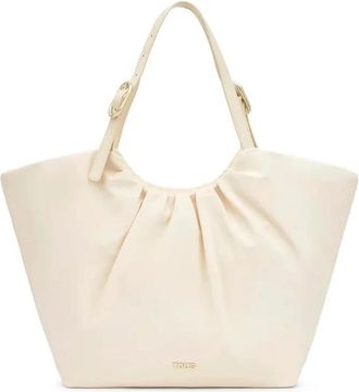 Tous Grote Reistote - Dames - Shoppers - Wit - ONE Size - Leer - Tassen