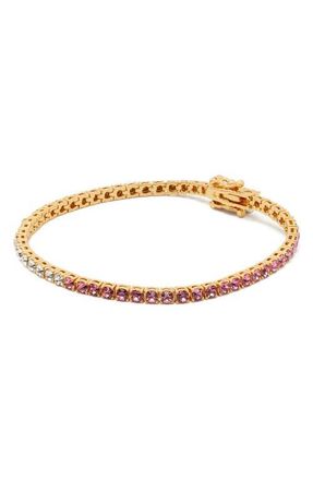 Kate Spade New York brighten up multicolor cubic zirconia tennis bracelet in Pink Multi. at Nordstrom