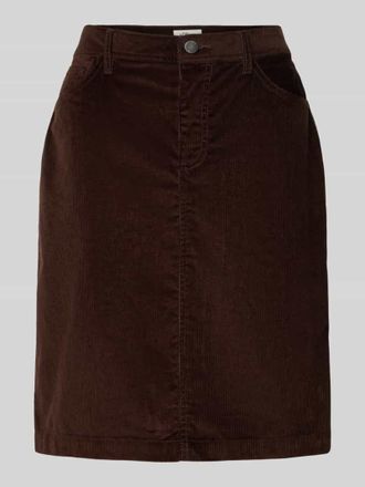 s.Oliver Red Label Ausgestellter Mini-Rock mit Baumwoll-Anteil in Dunkelbraun, Gr&ouml;&szlig;e 38