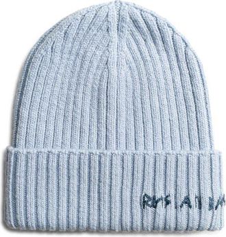 Ruslan Baginskiy Monogram Embroidered Merino Wool Beanie in Light Blue at Nordstrom