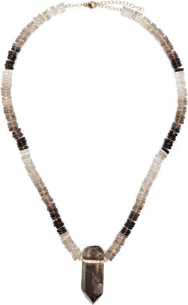 JiaJia 14K Yellow Gold Aurora Necklace - Womens - 14kt Yellow Gold/Smoky Quartz