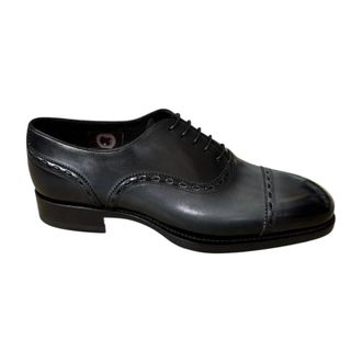 Santoni Flat shoes - Heren - Nette schoenen - Zwart - 42 1/2 EU - Schoenen
