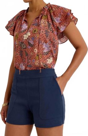 Marie Oliver Mia Crepe Shorts In Navy