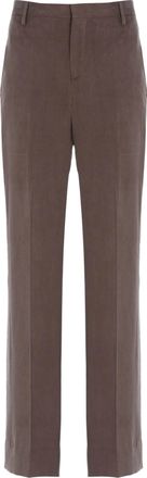 BRIGLIA 1949 Brown Lutetia Four Pockets Wide-Leg Pants