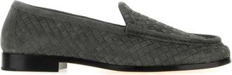 Bottega Veneta Grey Woven Loafers