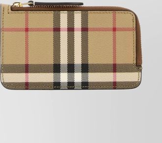 Burberry checked zip card holder