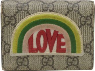 Gucci Beige Pvc Leather Wallet (Bi-Fold) (Pre-Owned)