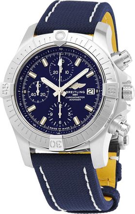 Breitling Pre-owned Breitling Avenger Chronograph Automatic Chronometer Blue Dial Mens Watch A13385101C1X2