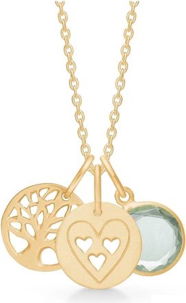 Frk. Lisberg Accessoires, Dames, Geel, S, Familie Ketting met Levensboom Symboliek