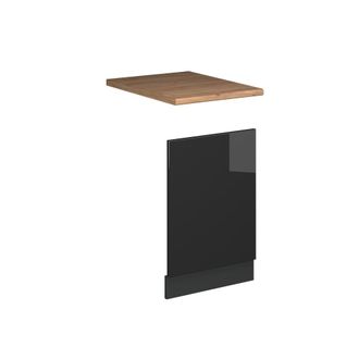 Vicco Panel Frontal Fame-line, Antracita Alto Brillo, 45 Cm, Et Roble, Vicco