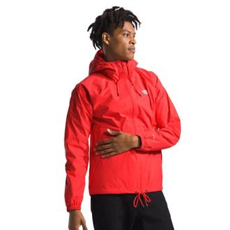 The North Face Mens The North Face Antora Rain Jacket NF0A7QF315Q Red Full Zip Hooded SGN12
