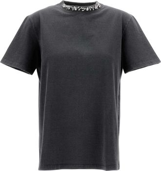 Golden Goose Grey Embellished Round Neck T-Shirt