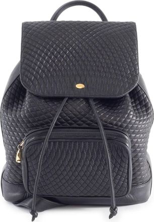 Bally Black Leather Backpack (Pre-Owned)