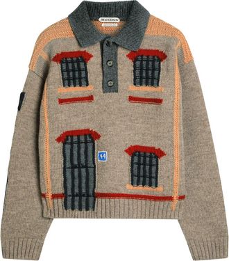 J.W.Anderson House Wool Polo Jumper - Beige - L
