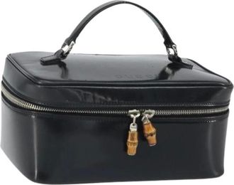 Gucci Pre-owned Handbags, female, Black, Size: ONE SIZE Pre-owned Vintage Leather Handbag