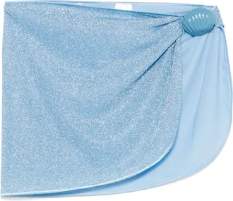 Os&eacute;ree Wikkelrok met lurex detail - Blauw