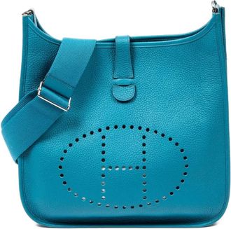 Herm&egrave;s Borsa a spalla Evelyne III PM traforata 2013 - Blu