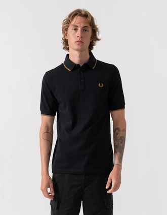 Fred Perry Mens Fred Perry Mens Collar Stand Polo Shirt - Black 102 - Size: 44