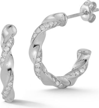 Glaze Jewelry Twist Hoop Earrings in Silver at Nordstrom Rack