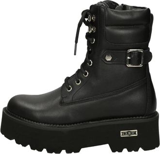 Cult Roky 4641 Mid - Dames - Veterlaarzen - Zwart - 39 EU - Leer - Schoenen