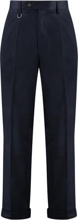 Paolo Pecora Katoenmix Broek - Heren - Straight fit broeken - Blauw - XL - Katoen - Broeken