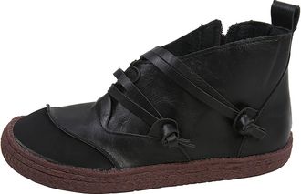 Generic Round Womens Keep Boots For Women Warm Toe Boots Cowboy Shoes womens boots Original Short Rain Boot (Black, 4.5)