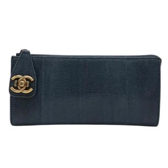 Chanel Pre-owned Leather chanel-bags - Dames - Pre-owned - Blauw - Maat: ONE Size Leer