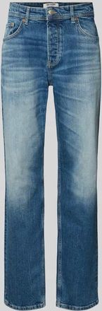 Only & Sons Straight Fit Jeans aus Baumwoll-Mix Modell EDGE PERFORMACE DMB 6 in Jeansblau, Gr&ouml;&szlig;e 29/32