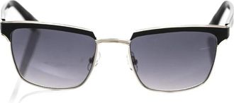 Frankie Morello Clubmaster Zonnebril - Heren - Zonnebrillen - Zwart - ONE Size - Leer - Accessoires