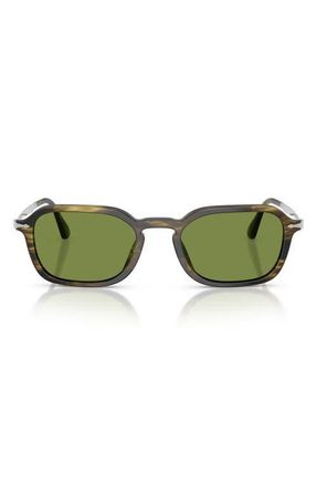Persol 54mm Phantos Sunglasses in Striped Black /Olive Green at Nordstrom