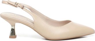 Liu Jo Schoenen, Dames, Beige, 38 EU, Beige sandaal met hak en elastische band
