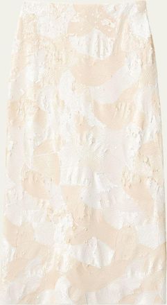 Lafayette 148 New York Straight Sequin Midi Skirt