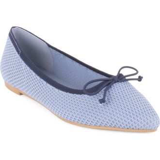 Elie Tahari Bogota Pointed Toe Flat in Blue/Navy at Nordstrom Rack, Size 7.5