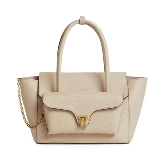 Coccinelle Double Beat Medium - female - Coccinelle - Handbags - Beige - ONE SIZE - Bags