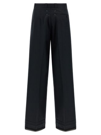 Maison Margiela Womens Black Wool Dress Pants