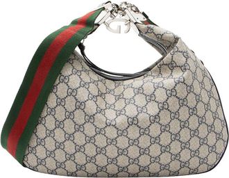 Gucci Gg Supreme Web Attache Large Shoulder Bag (Authentic Pre-Loved)