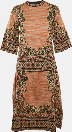 M Missoni Multicolor Patterned Knit Top And Midi Skirt Set