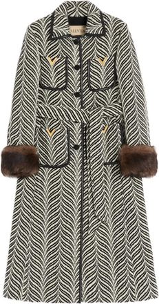 Valentino Garavani Cappotto monopetto con stampa - Nero