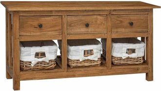 vidaXL Credenza in Legno Massello di Mogano 100x30x50 cm Vidaxl