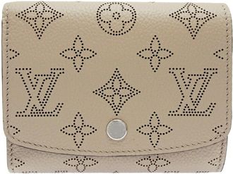 Louis Vuitton Galle Grayish Mahina Leather Wallet (Bi-Fold) (Pre-Owned)