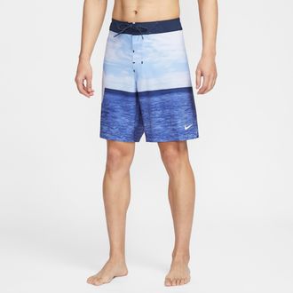 Nike Mens Swim Fadeaway Sailboat 9 Boardshorts in Blue | NESSF500-400