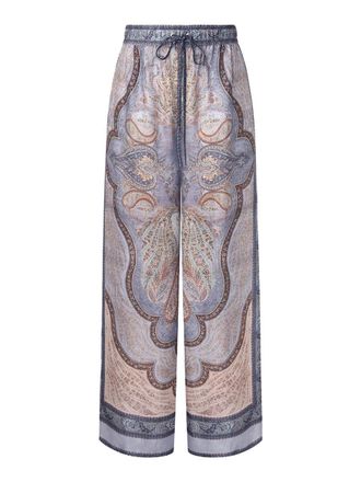 Zimmermann Multicolor Paisley Silk Wide-Leg Pants