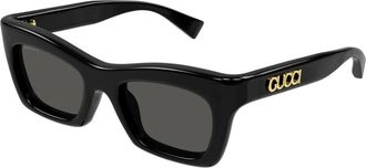 Gucci Cat Eye Zonnebril - Dames - Zonnebrillen - Zwart - 50 MM - Accessoires