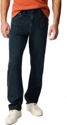 Rodd & Gunn Linden Straight Leg Jeans in Blue Black at Nordstrom, Size 40 X 32