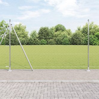 Berkfield Home Hexagon Fence 1.6 x 50 m Galvanized Steel in Silver