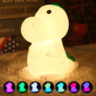 OEM L&aacute;mpara De Noche De Dinosaurio Para Ni&ntilde;os, Recargable, T&aacute;ctil, Con Siete Colores Para Habitaciones De Beb&eacute;s Y Ni&ntilde;os Peque&ntilde;os - Crezuo